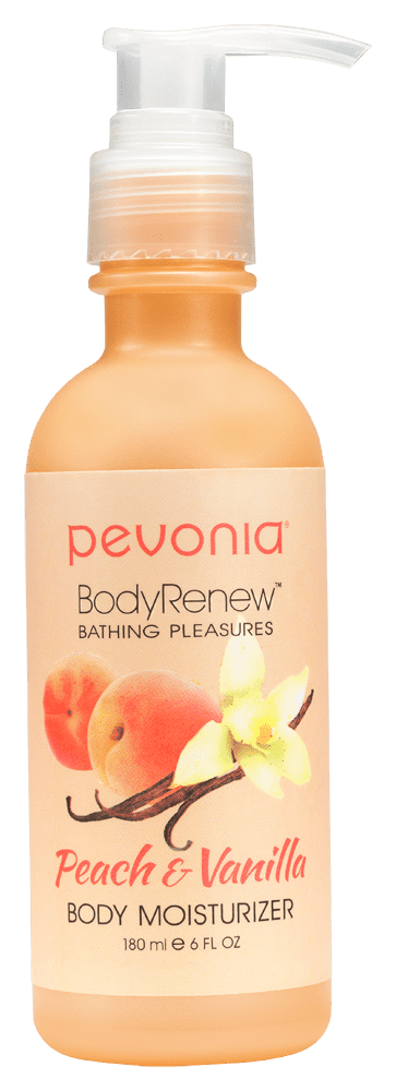 PEVONIA BODY RENEW BODY MOISTURISER - PEACH AND VANILLA 180ML